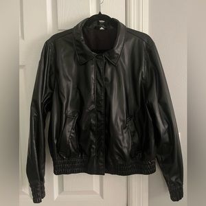 H&M Faux Leather Bomber Jacket